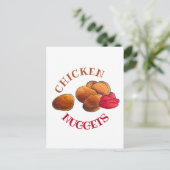 Chicken Nuggets mit Ketchup Junk Food Feinschmecke Postkarte (Stehend Vorderseite)