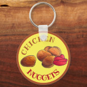 Chicken Nuggets mit Ketchup Junk Food Feinschmecke Schlüsselanhänger (Vorderseite)
