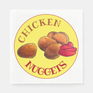 Chicken Nuggets mit Ketchup Junk Food Feinschmecke Serviette
