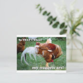 Chicken Nuggets - Rooster Postkarte (Stehend Vorderseite)
