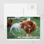 Chicken Nuggets - Rooster Postkarte (Vorne/Hinten)