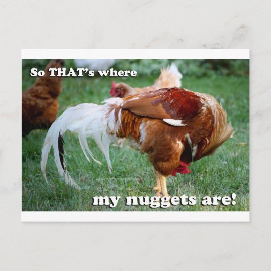 Chicken Nuggets - Rooster Postkarte (Vorderseite)