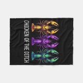 Chicken Of The Ditch - Mardi Gras Cajun Crawfish - Fleecedecke (Vorderseite (Horizontal))