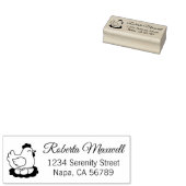 Chicken on Nest with Eggs Return Address Gummistempel (Stempel)