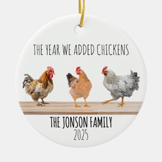 Chicken Ornament Weihnachtsgebäck Lover Geschenk (Vorne)