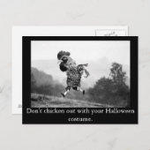 Chicken Out Halloween Postkarte (Vorne/Hinten)