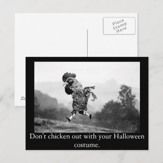 Chicken Out Halloween Postkarte (Vorne/Hinten)
