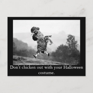 Chicken Out Halloween Postkarte
