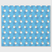 CHICKEN PANIC von Sandra Boynton [blau] Geschenkpapier (Flach)