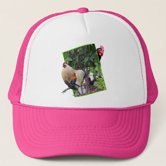 Chicken Peekaboo Design, Truckerkappe (Vorderseite)