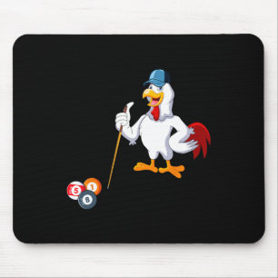 Chicken Playing Billiard Kostüme Billiards Spieler Mousepad