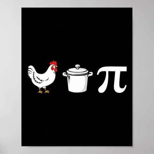 Chicken Pot Pi 3.14 Funny Pi Day Math Teacher Wome Poster (Vorne)
