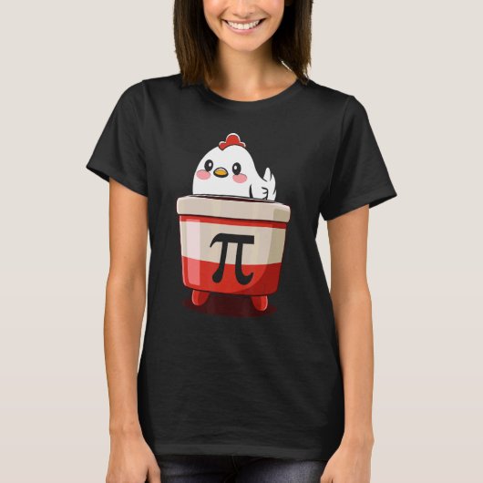 Chicken Pot Pi Day Pie Mah Geek Geschenk 3 14 T-Shirt (Vorderseite)