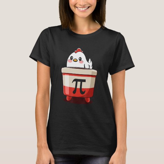 Chicken Pot Pi Day Pie Math Geek T-Shirt (Vorderseite)