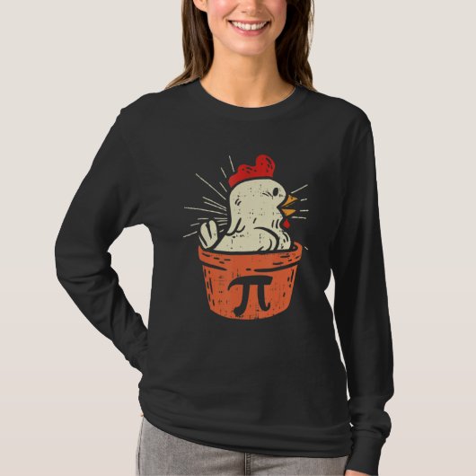 Chicken Pot Pi Day Pie Math Geek T-Shirt (Vorderseite)