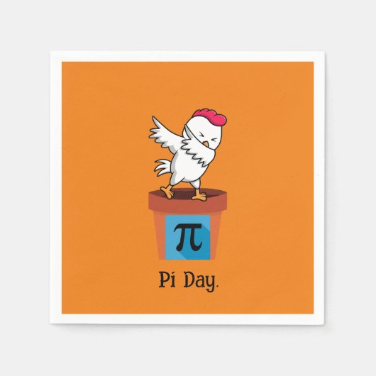 Chicken Pot Pi Funny Chicken Dabbing Serviette (Vorderseite)