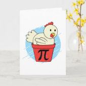 Chicken Pot Pi Funny Mah Pi Day Karte (Gelbe Blume)