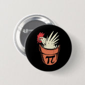Chicken Pot Pi Funny Mathe Lehrer Pun Pi Day Button (Vorne & Hinten)