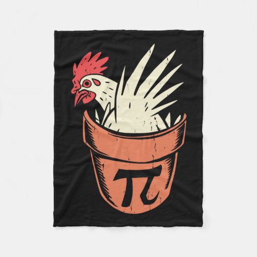 Chicken Pot Pi Funny Mathe Lehrer Pun Pi Day Fleecedecke (Vorderseite)