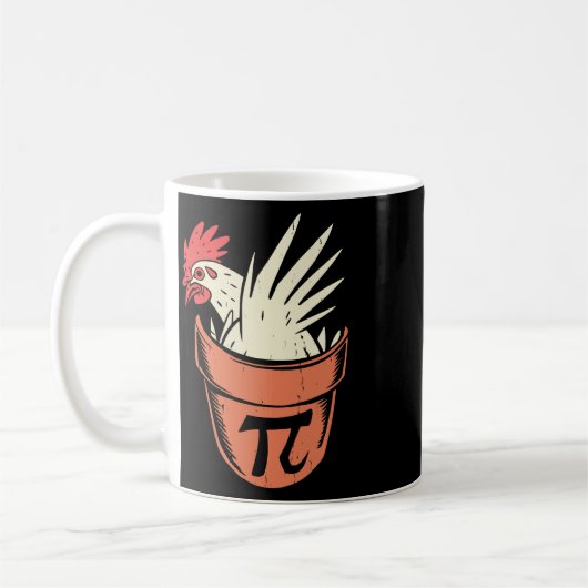 Chicken Pot Pi Funny Mathe Lehrer Pun Pi Day Kaffeetasse (Links)