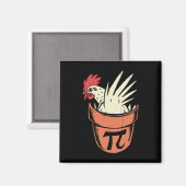 Chicken Pot Pi Funny Mathe Lehrer Pun Pi Day Magnet (Vorderseite/Rückseite)