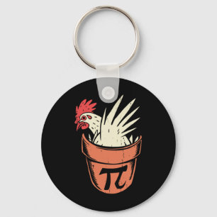Chicken Pot Pi Funny Mathe Lehrer Pun Pi Day Schlüsselanhänger