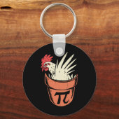 Chicken Pot Pi Funny Mathe Lehrer Pun Pi Day Schlüsselanhänger (Vorderseite)