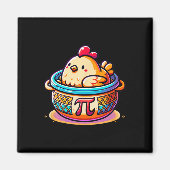 Chicken Pot Pi Funny Pi Day Math Magnet (Vorne)