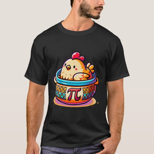 Chicken Pot Pi Funny Pi Day Math T-Shirt (Vorderseite)