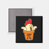 Chicken Pot Pi Geek Pie Mathematik Pun Funny Magnet (Vorderseite/Rückseite)