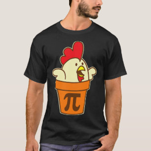 Chicken Pot Pi Geek Pie Mathematik Pun Funny T-Shirt