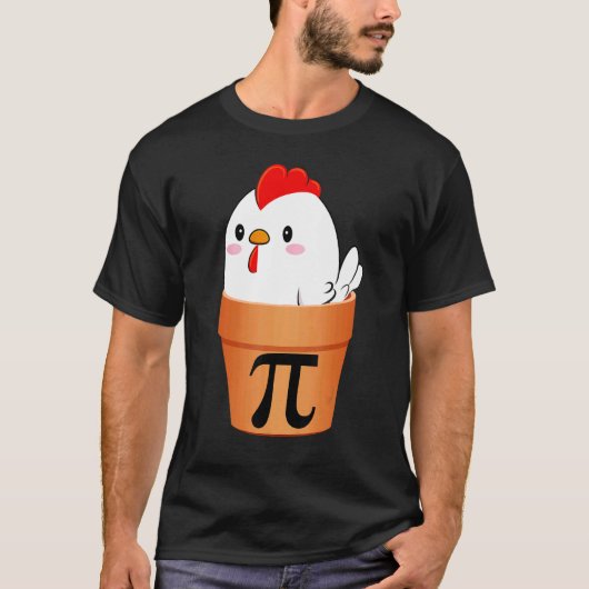 Chicken Pot Pi, Lustiger Mathelehrer Männer Frauen T-Shirt (Vorderseite)