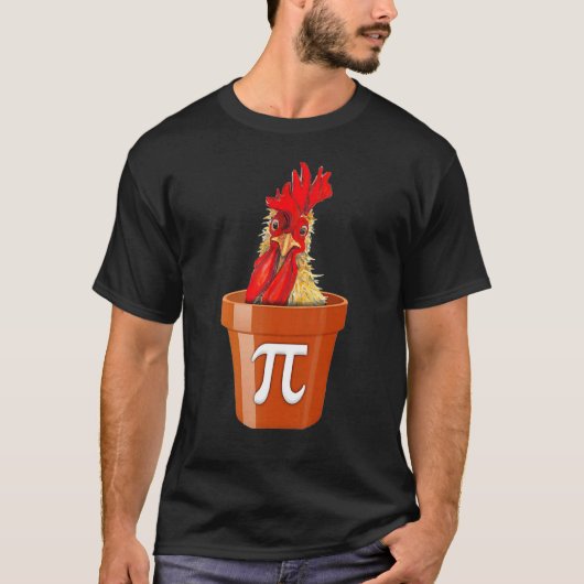Chicken Pot Pi Lustiger Mathetag T-Shirt (Vorderseite)