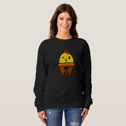 Chicken Pot Pi Math Funny Academy Pi Day Sweatshirt (Vorne ganz)
