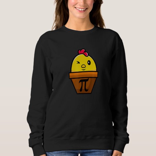 Chicken Pot Pi Math Funny Academy Pi Day Sweatshirt (Vorderseite)