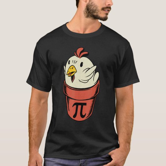 Chicken Pot Pi  Pi Day Pun Math Student Teacher Pi T-Shirt (Vorderseite)