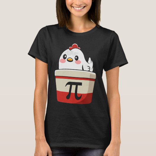 Chicken Pot Pi Symbol Math Boys Girls T-Shirt (Vorderseite)
