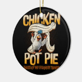 Chicken Pot pie drei meiner Lieblings-Dinge lustig Keramik Ornament (Links)