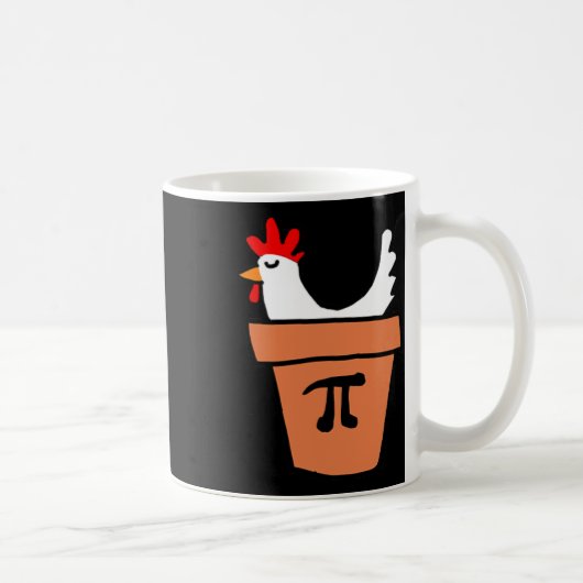 Chicken Pot Pie Funny Mathe Lover Pun Pi Day Stude Kaffeetasse (Rechts)