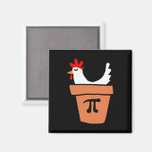Chicken Pot Pie Funny Mathe Lover Pun Pi Day Stude Magnet (Vorderseite/Rückseite)