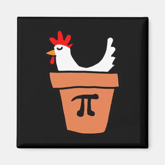 Chicken Pot Pie Funny Mathe Lover Pun Pi Day Stude Magnet (Vorne)
