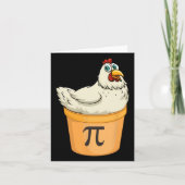 Chicken Pot Pie Funny Mathe Pun Chicken Pot Pi Karte (Vorderseite)