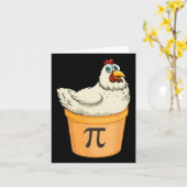 Chicken Pot Pie Funny Mathe Pun Chicken Pot Pi Karte (Gelbe Blume)