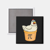 Chicken Pot Pie Funny Mathe Pun Chicken Pot Pi Magnet (Vorderseite/Rückseite)