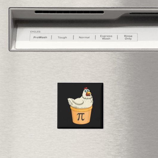 Chicken Pot Pie Funny Mathe Pun Chicken Pot Pi Magnet (In Situ (Geschirrspüler))