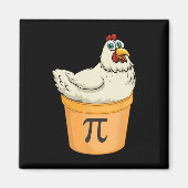 Chicken Pot Pie Funny Mathe Pun Chicken Pot Pi Magnet (Vorne)