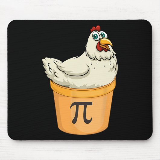 Chicken Pot Pie Funny Mathe Pun Chicken Pot Pi Mousepad (Vorne)