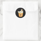 Chicken Pot Pie Funny Mathe Pun Chicken Pot Pi Runder Aufkleber (Tasche)