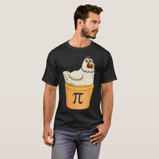 Chicken Pot Pie Funny Mathe Pun Chicken Pot Pi T-Shirt (Vorne ganz)