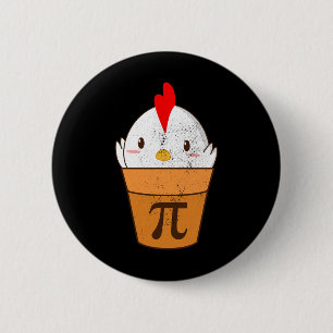 Chicken Pot Pie Funny Pi Tag 3.14 März 14. Vinta Button